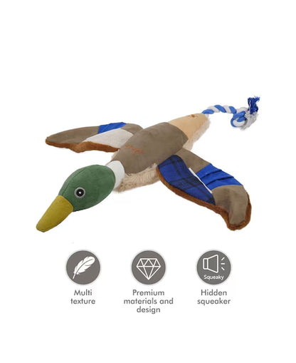 Plush Duck Dog Toy - Blue