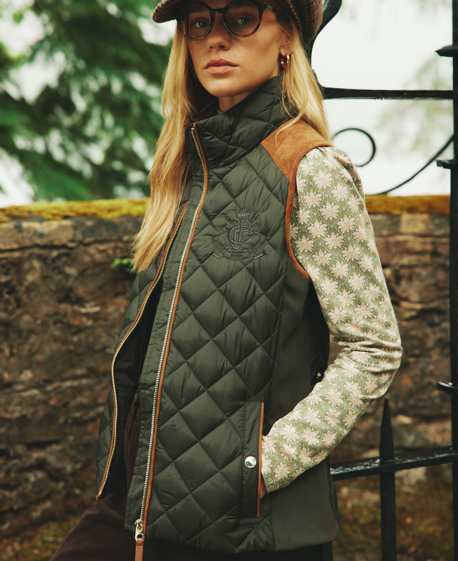 Braemar Luxe Gilet - Khaki Green