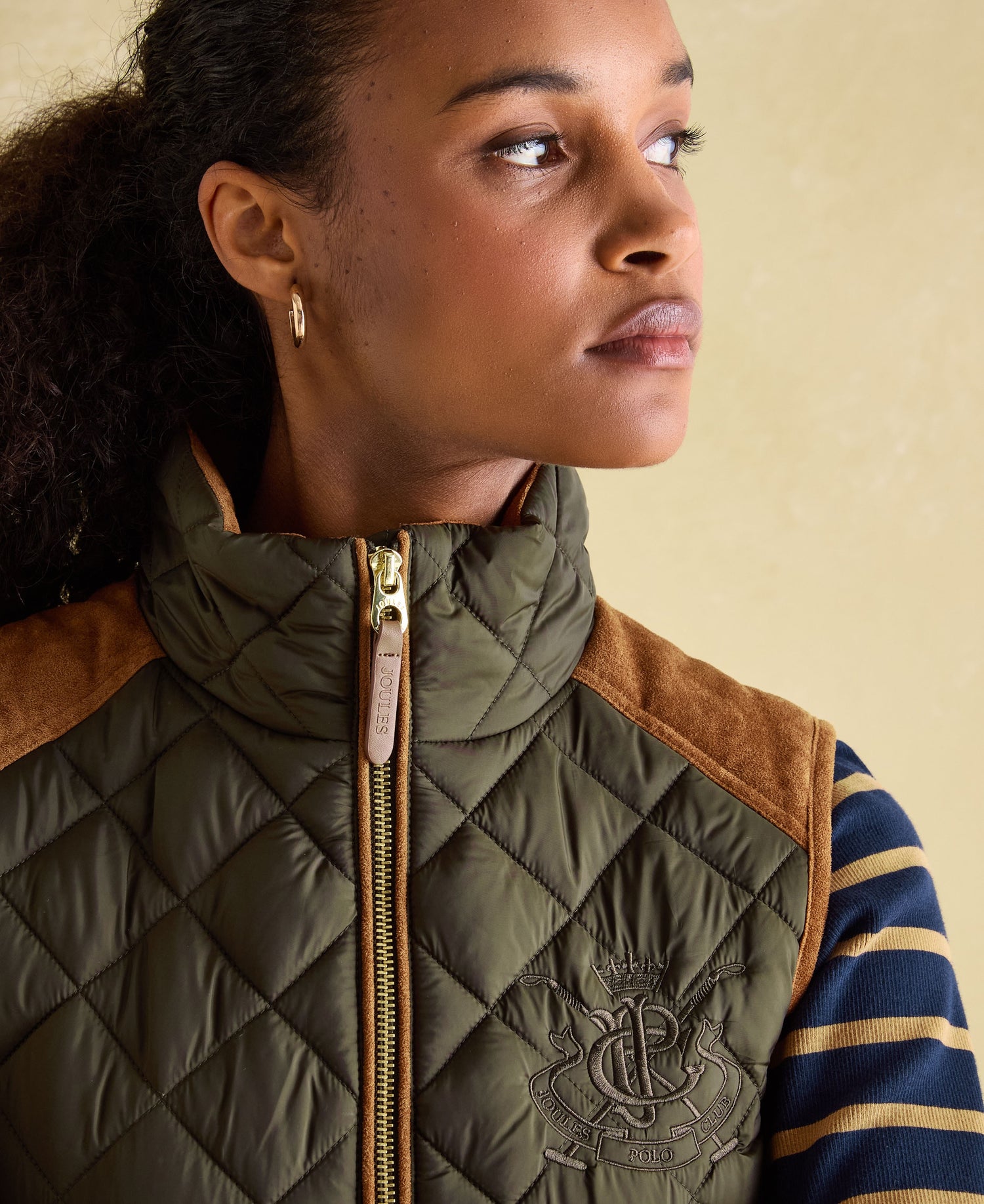 Braemar Luxe Gilet - Khaki Green