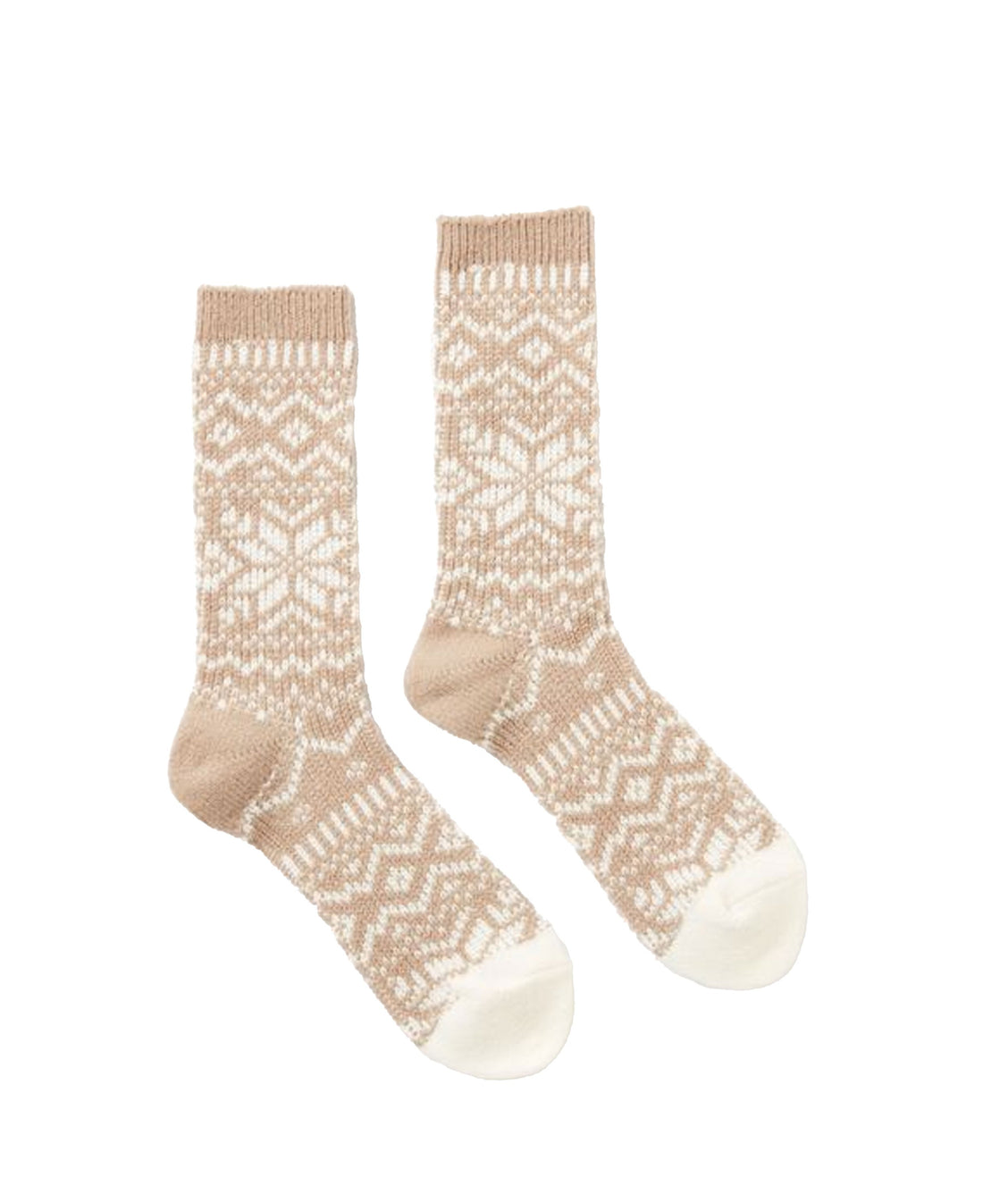 Cosy Fairisle Socks - Oatmeal