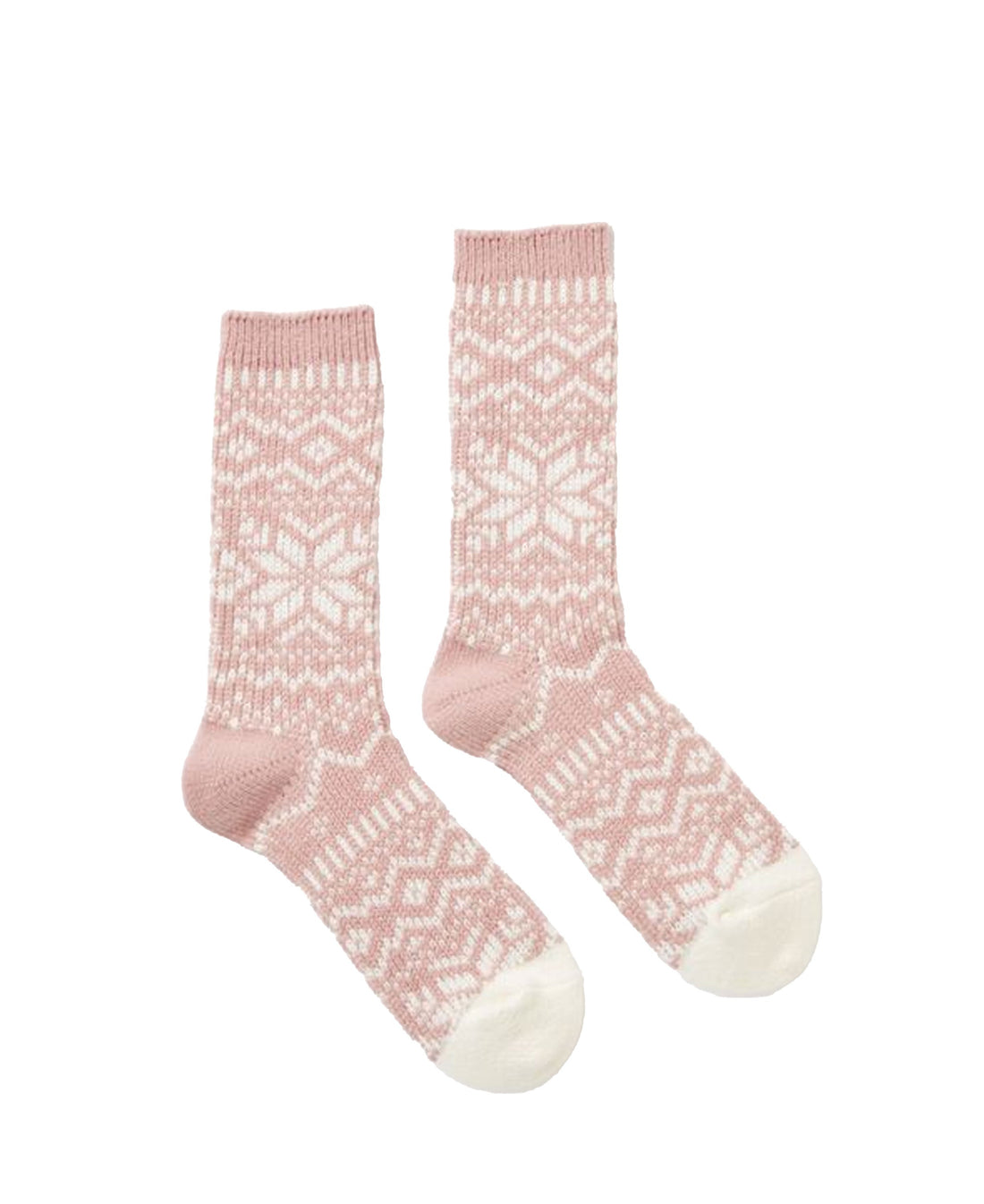 Cosy Fairisle Socks - Pink