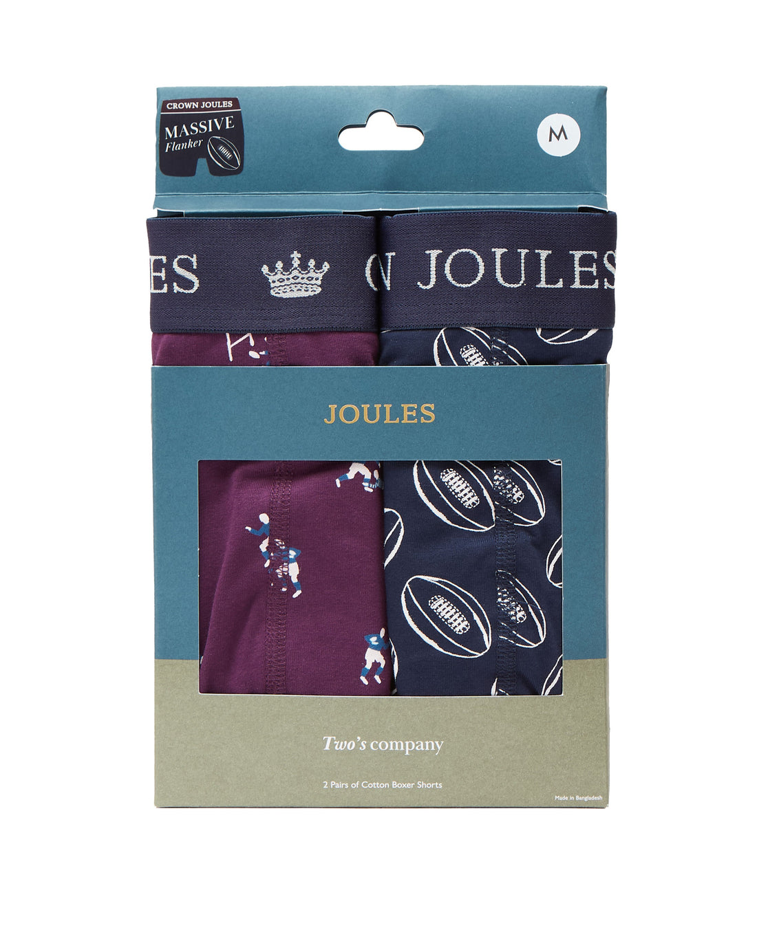 Crown Joules Boxers 2 Pack - Flanker