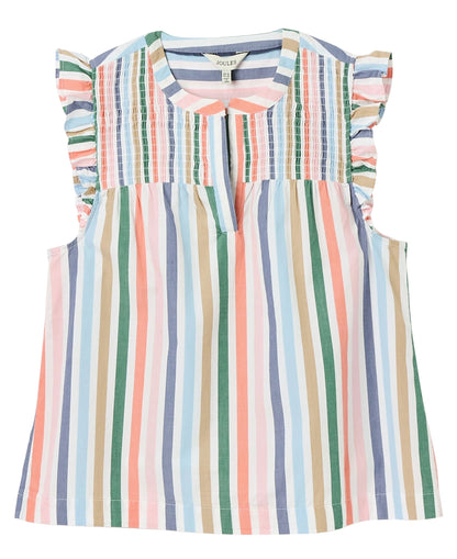 Cynthia Striped Cotton Blouse - Multi