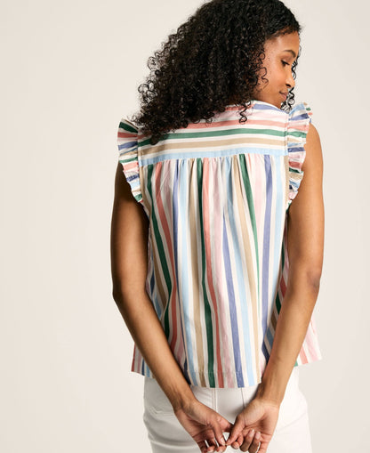 Cynthia Striped Cotton Blouse - Multi