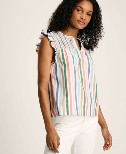 Cynthia Striped Cotton Blouse - Multi