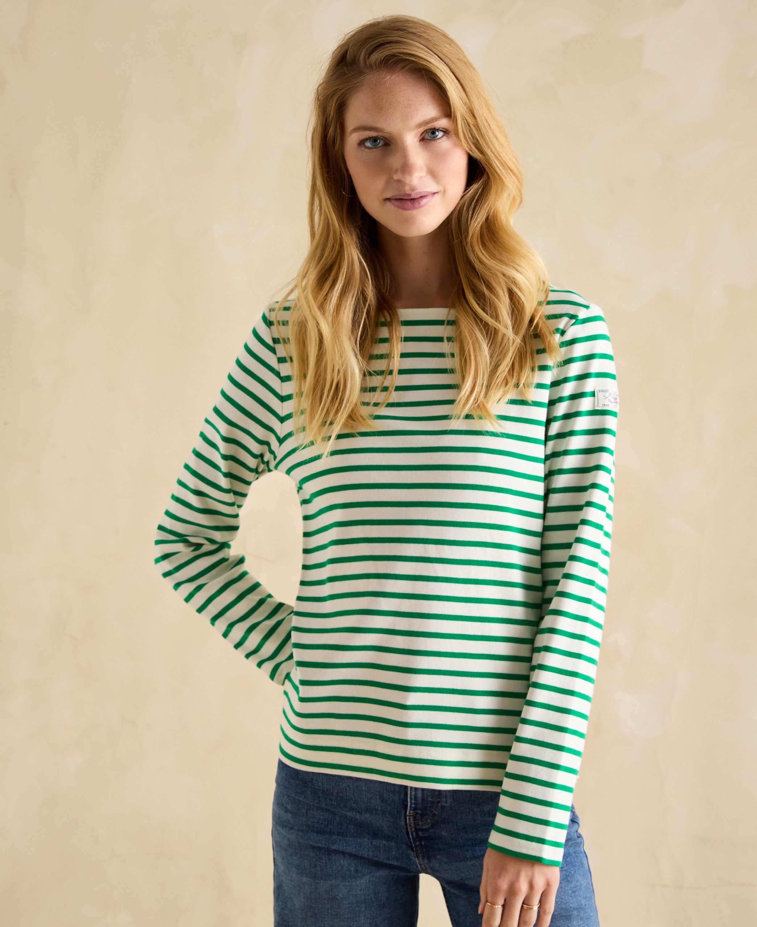 Harbour Top - Green Stripe