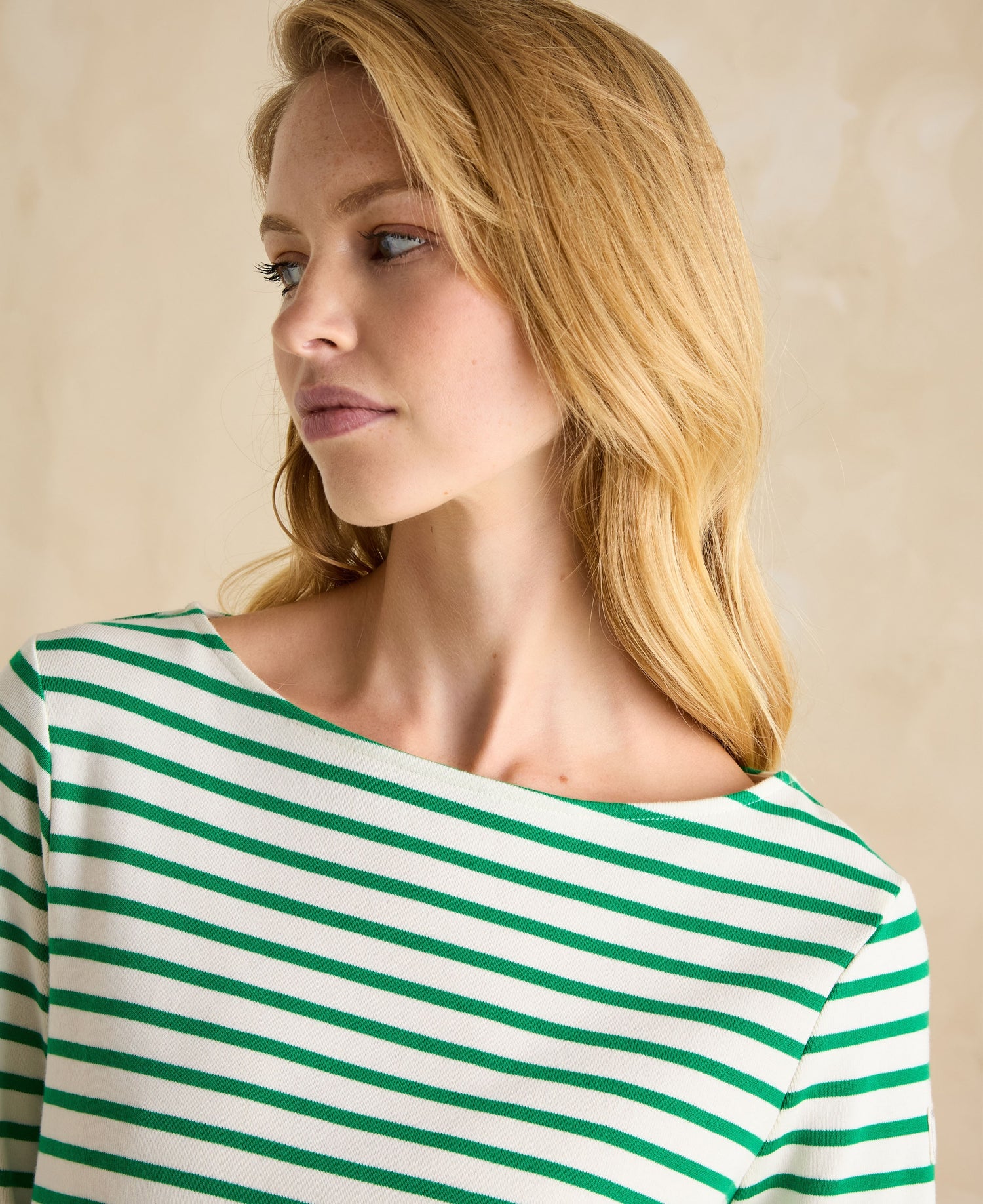 Harbour Top - Green Stripe