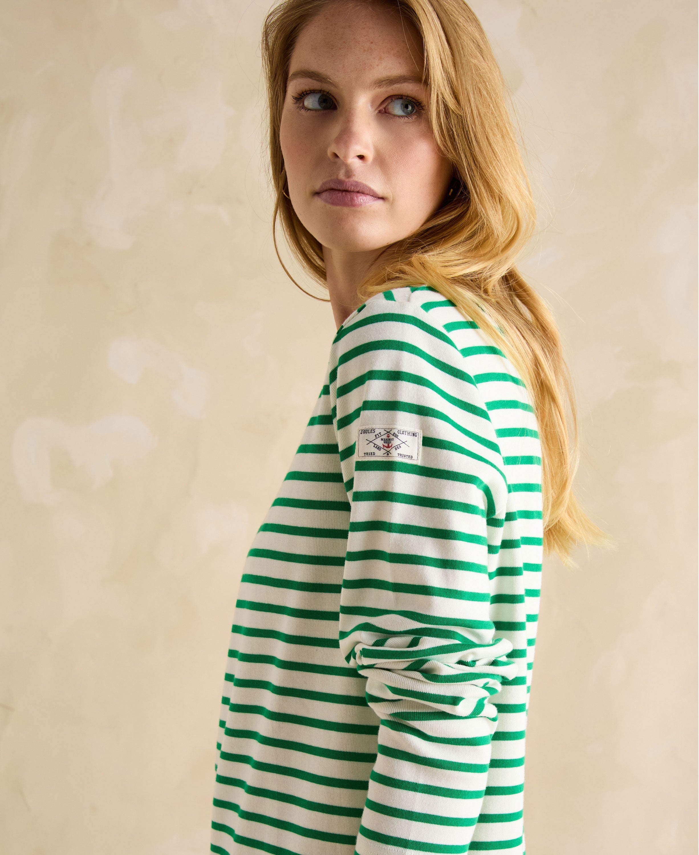 Harbour Top - Green Stripe