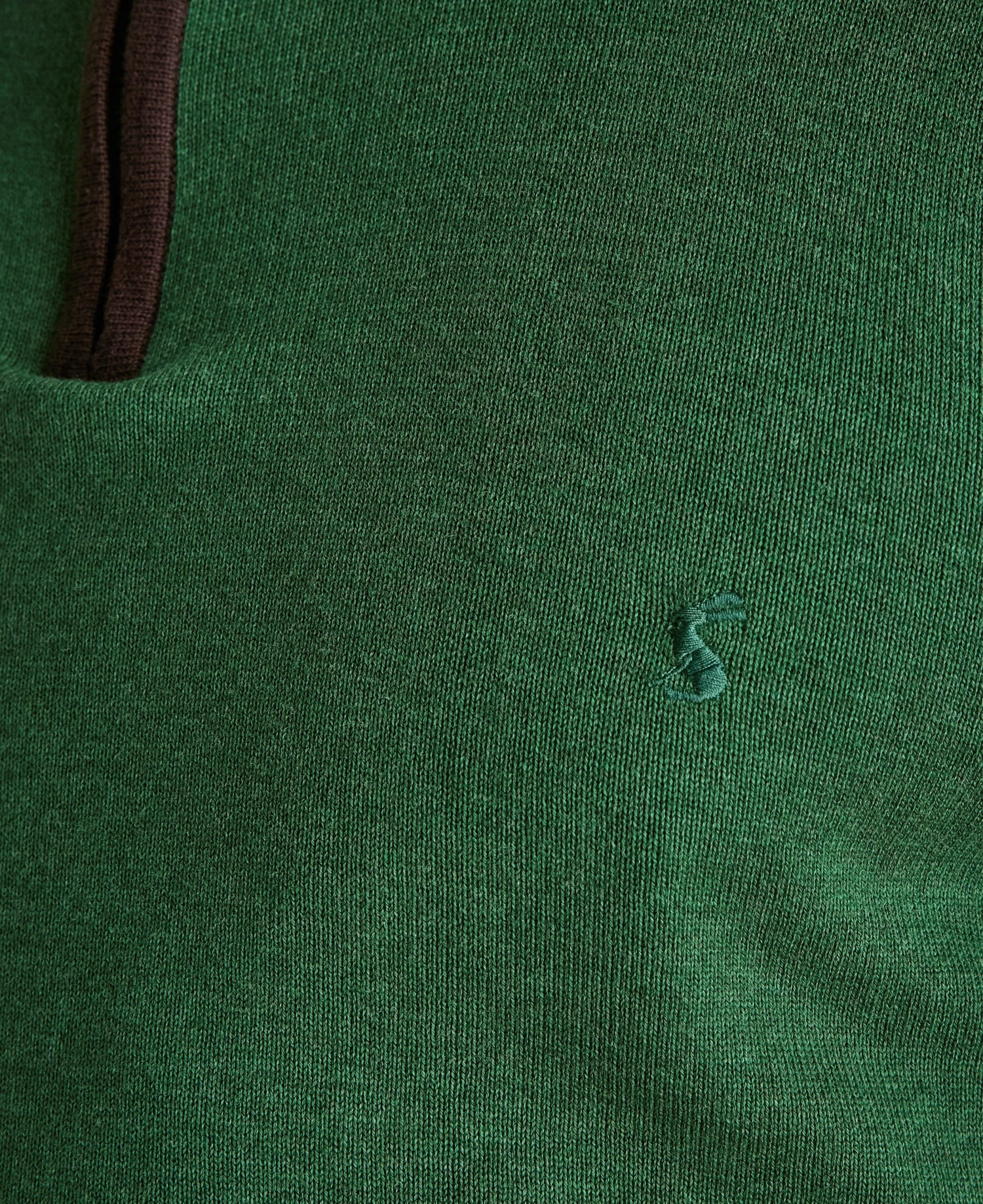 Hillside Quarter Zip Jumper - Dark Green