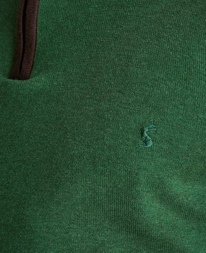 Hillside Quarter Zip Jumper - Dark Green