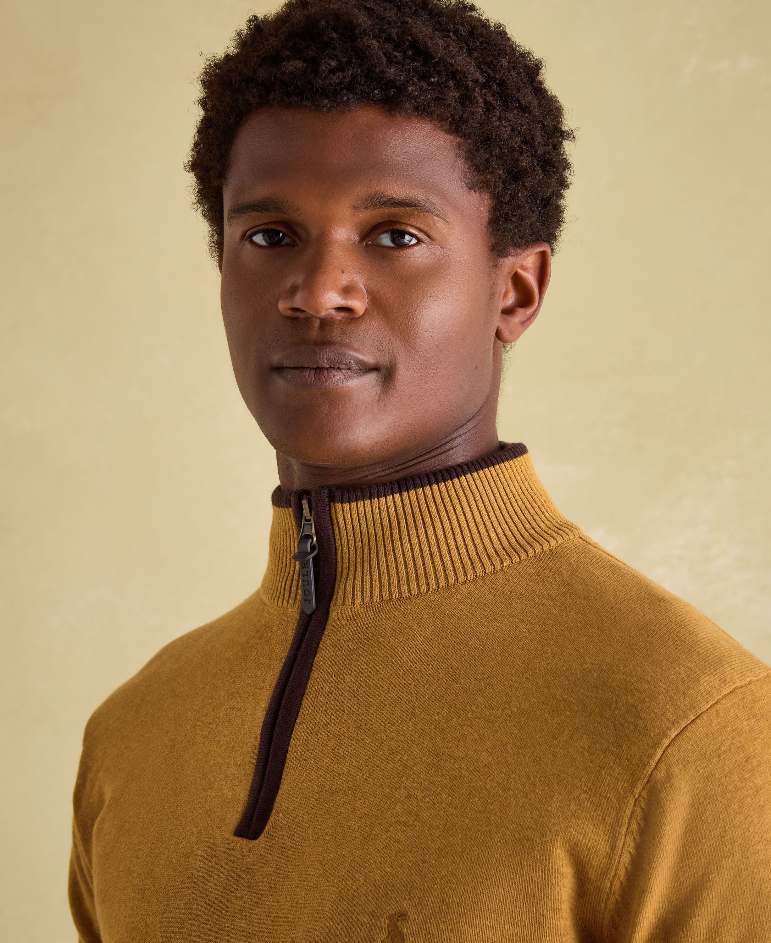 Hillside Quarter Zip Jumper - Yellow