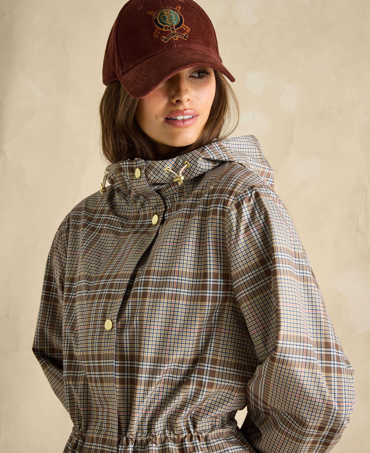 Holkham Waterproof Packable Raincoat - Dartmoor Check