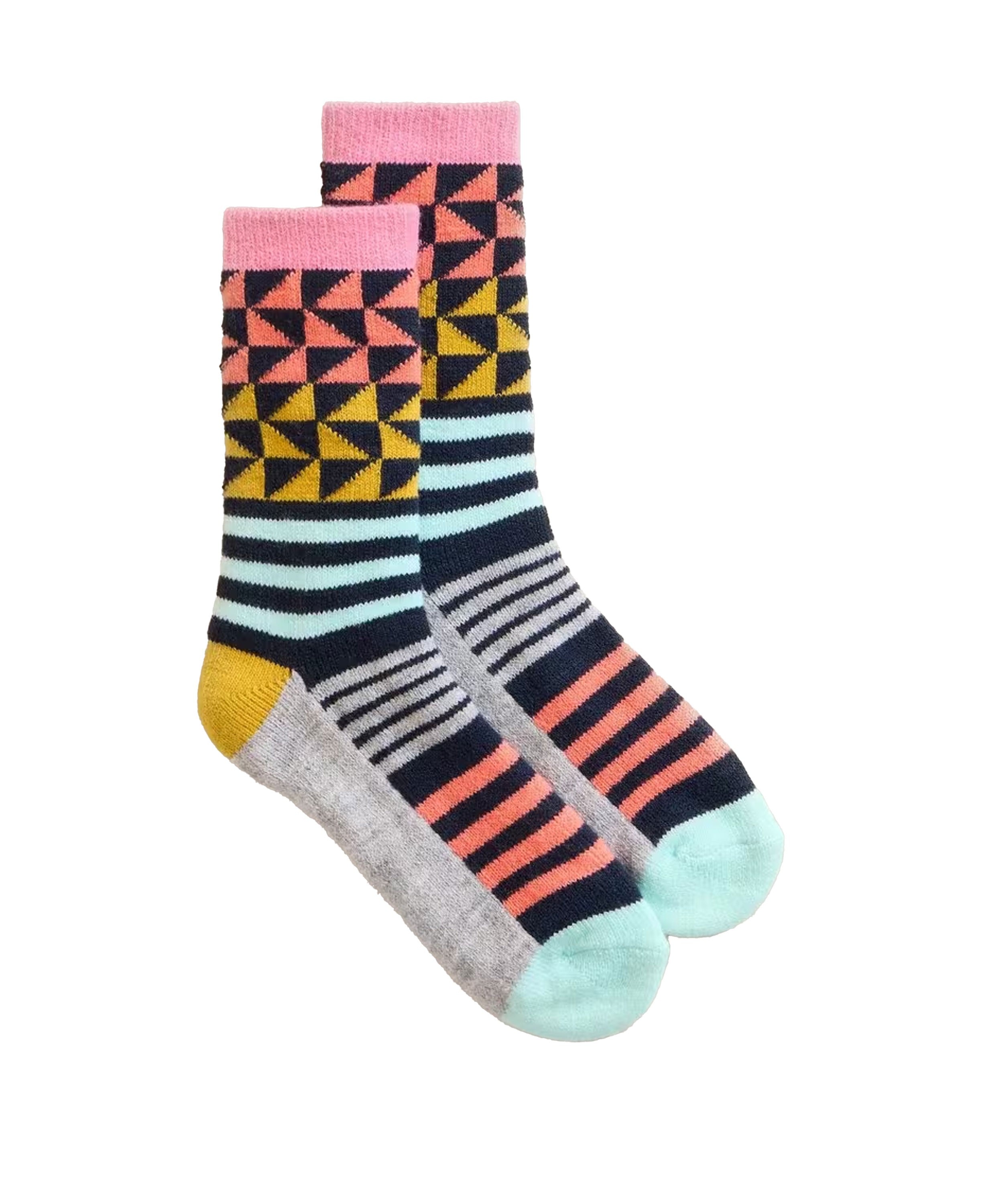 Hotch Potch Cabin Socks - Navy Multi