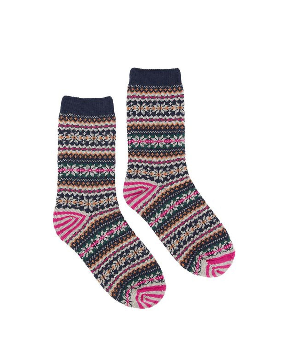 Lucille Socks - Navy Fairisle