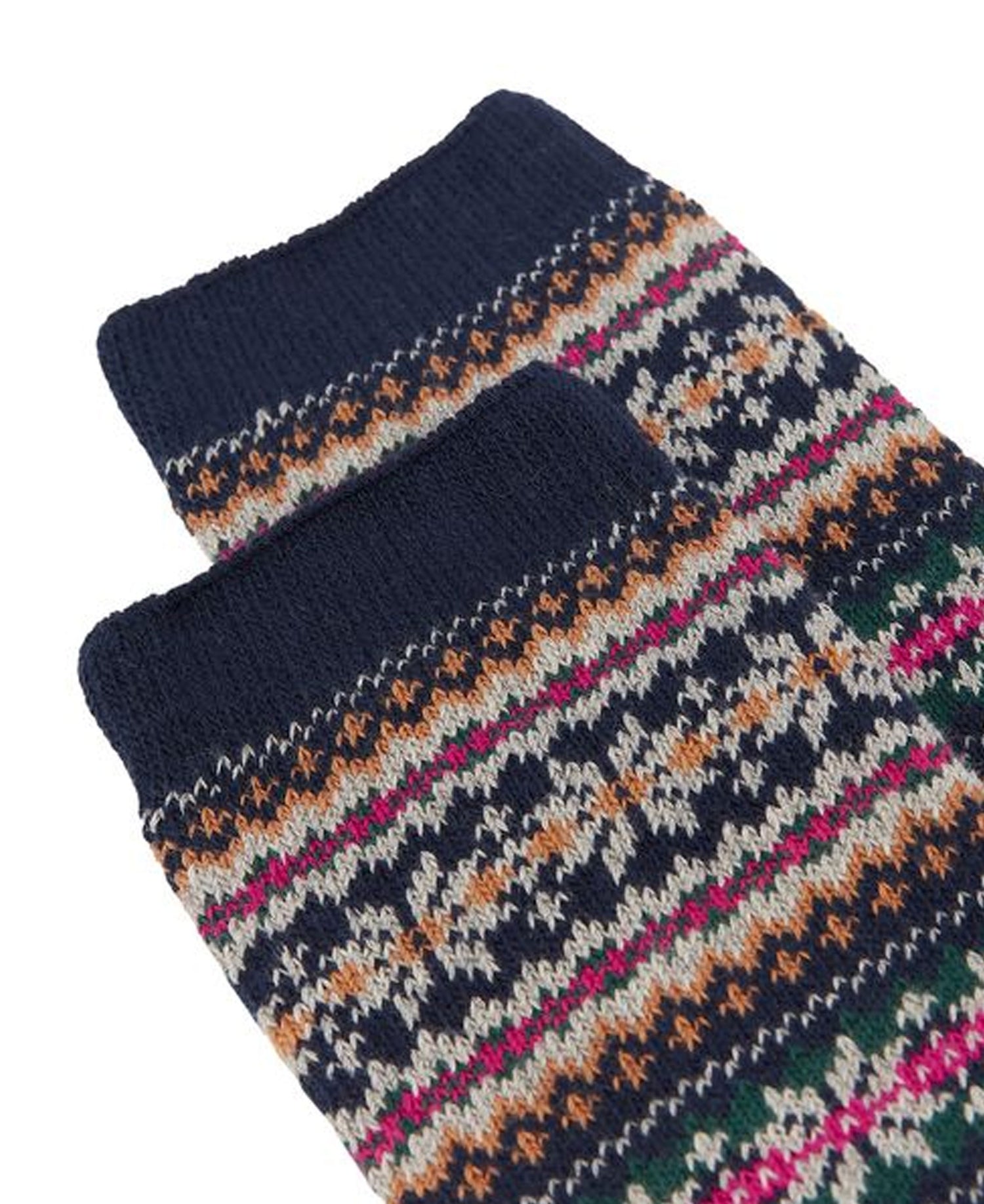 Lucille Socks - Navy Fairisle