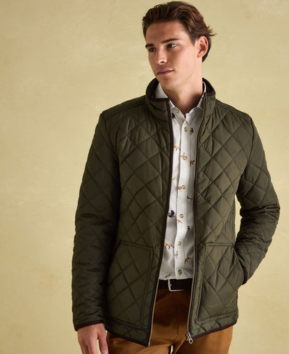 Maynard Diamond Quilted Jacket - Green