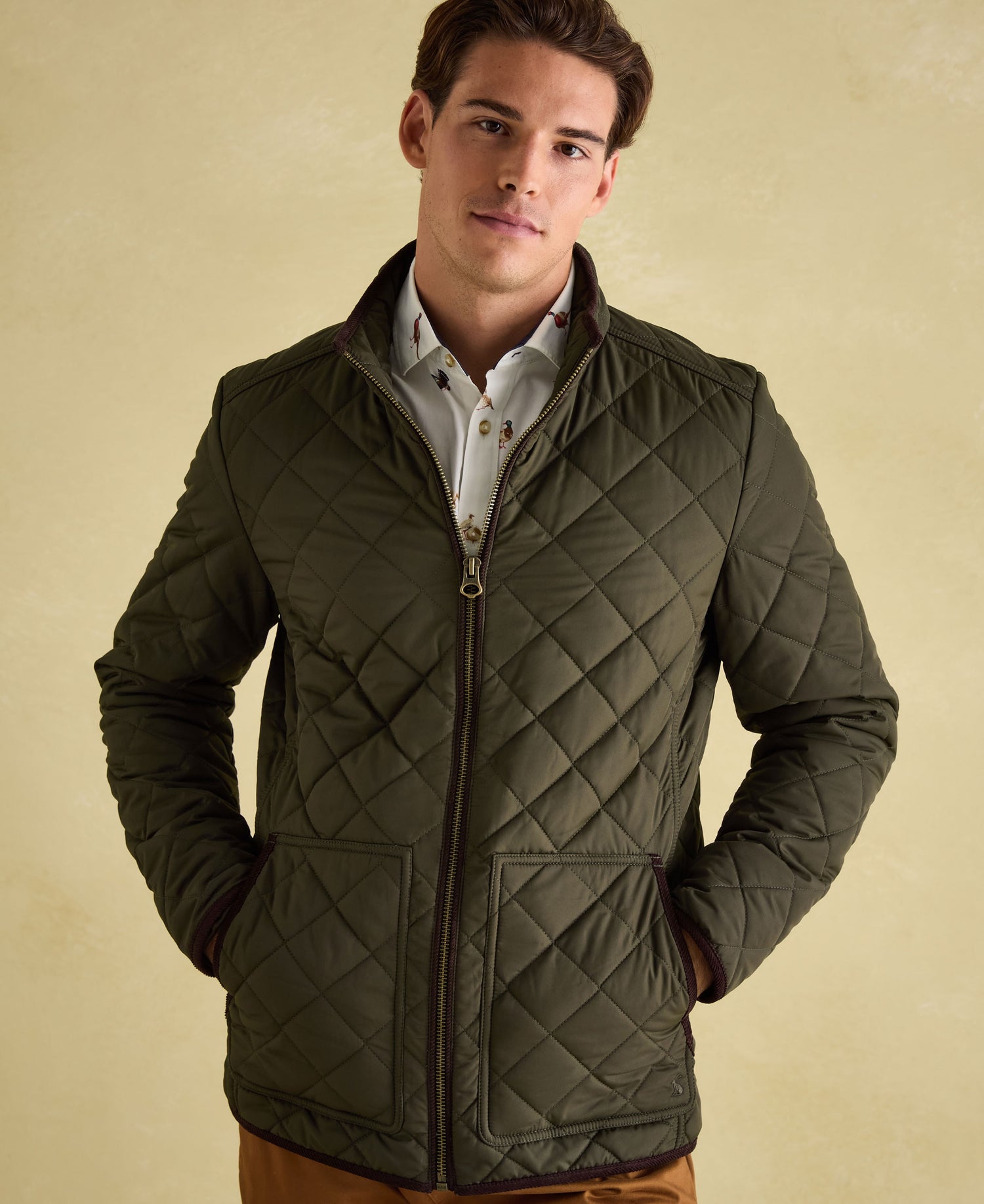 Maynard Diamond Quilted Jacket - Green