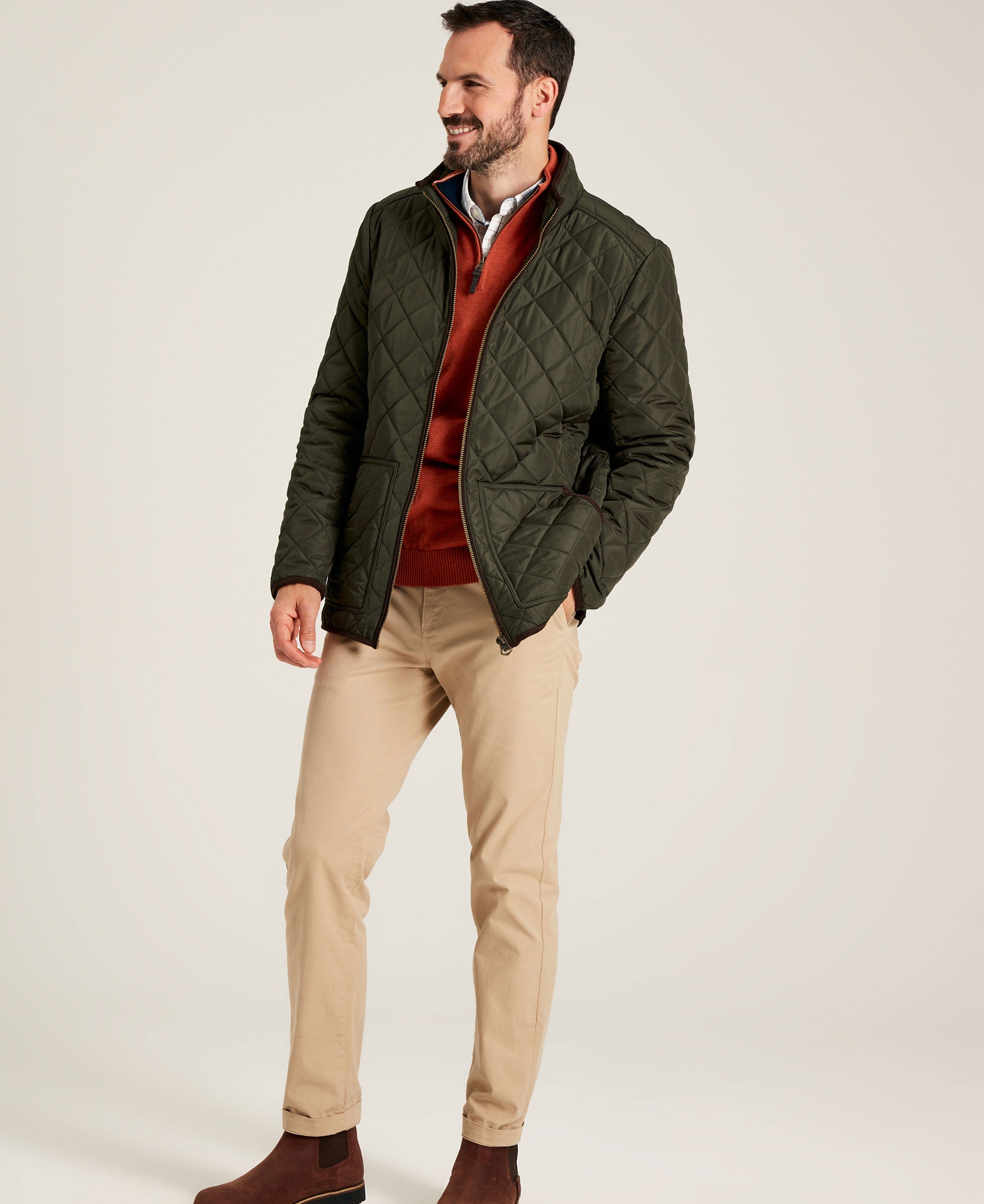 Maynard Diamond Quilted Jacket - Green