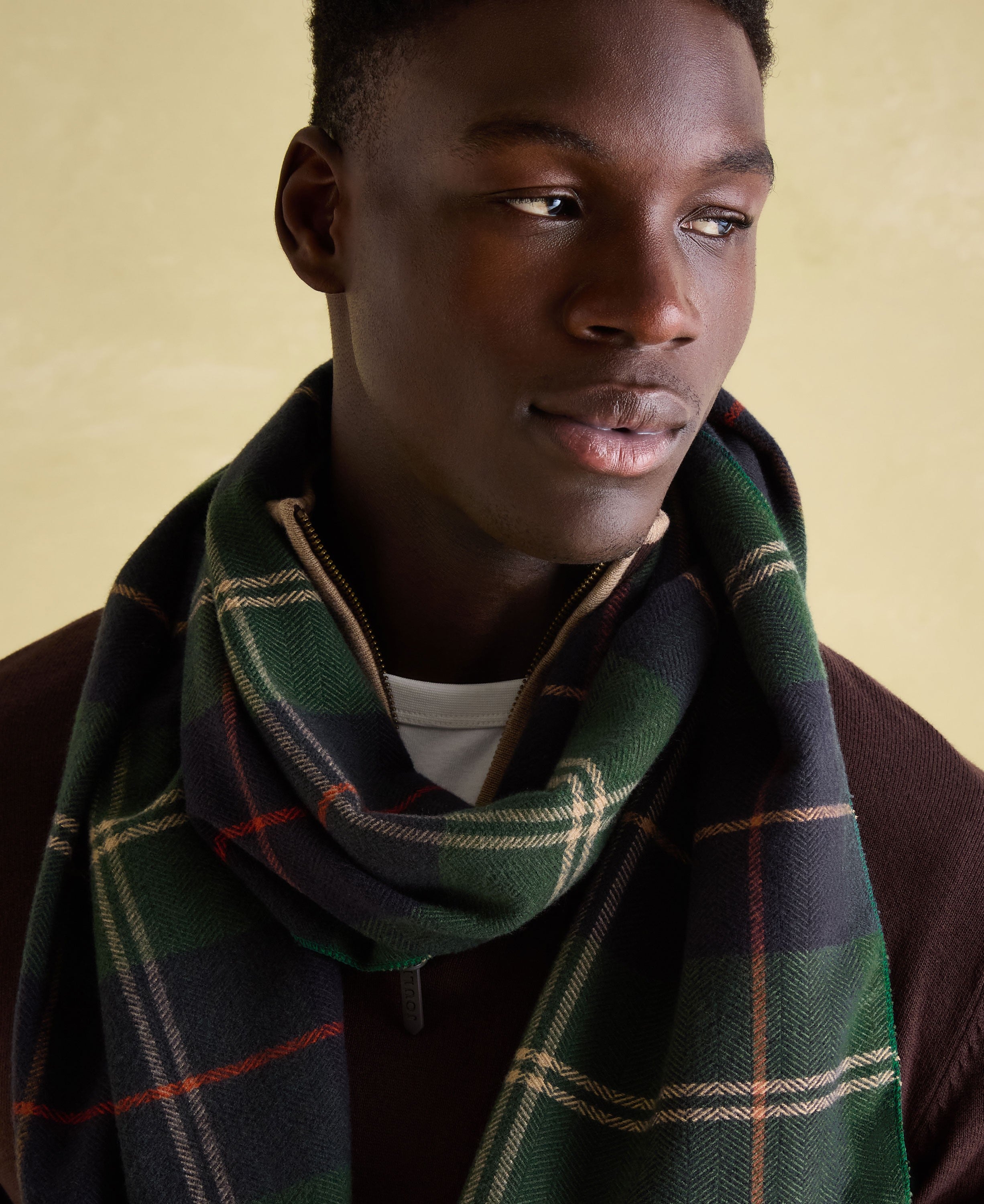 Mens Langtree Scarf - Navy Check