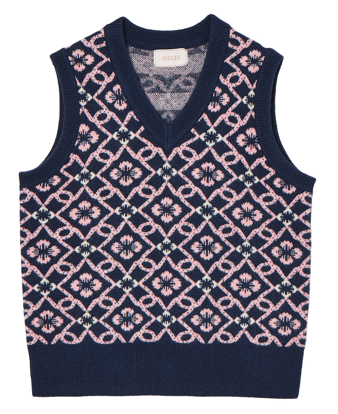 Meredith V-Neck Knitted Vest - Navy