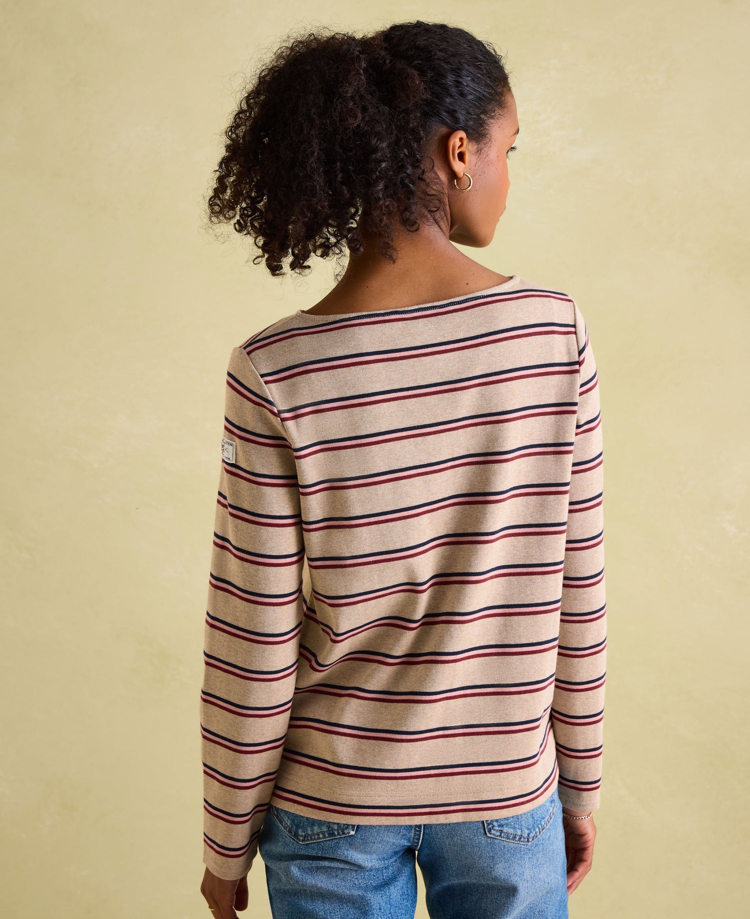 New Harbour Top - Oat Pink Stripe