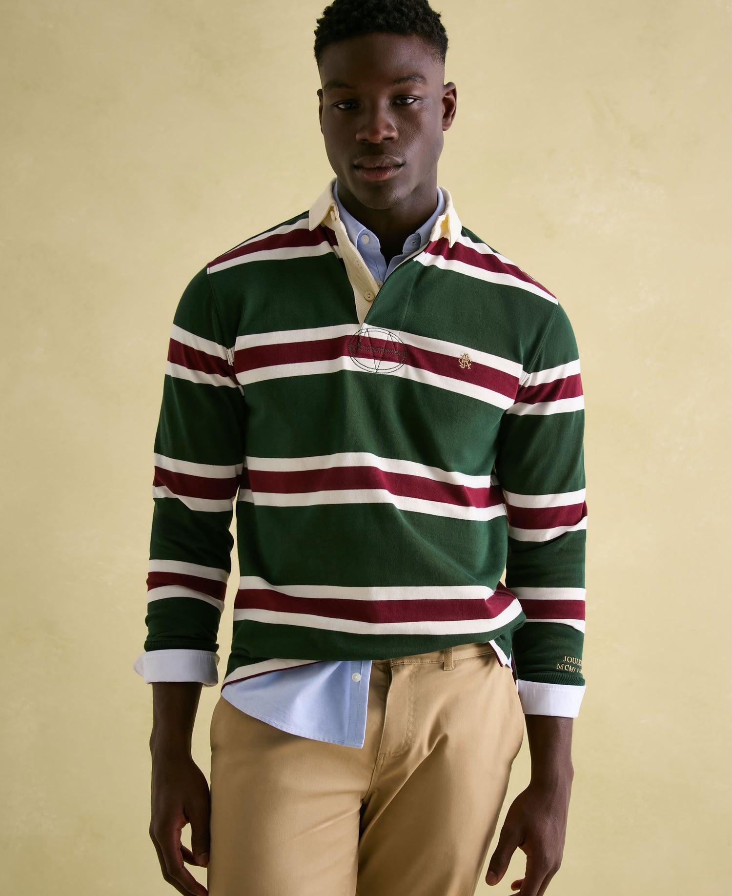 Onside Striped Rugby Shirt - Green/Red