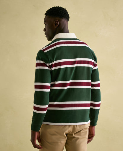 Onside Striped Rugby Shirt - Green/Red