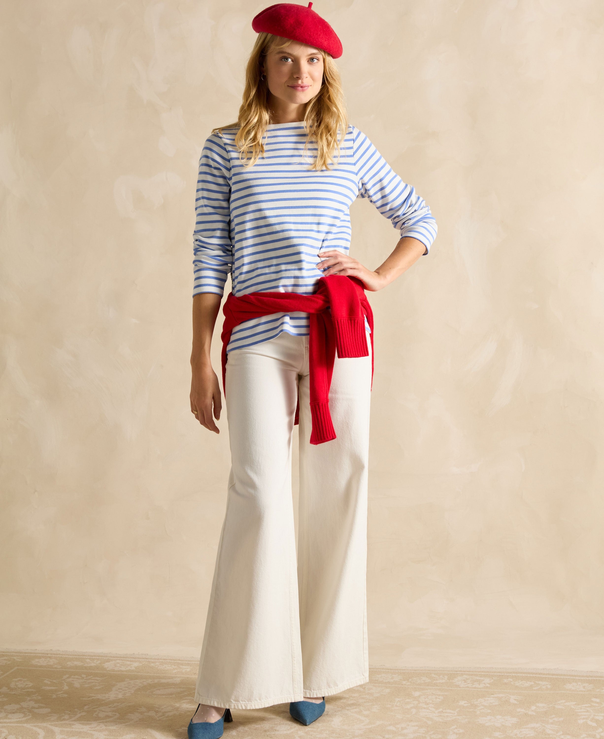 Printed Harbour Top - Stripe/Ditsy