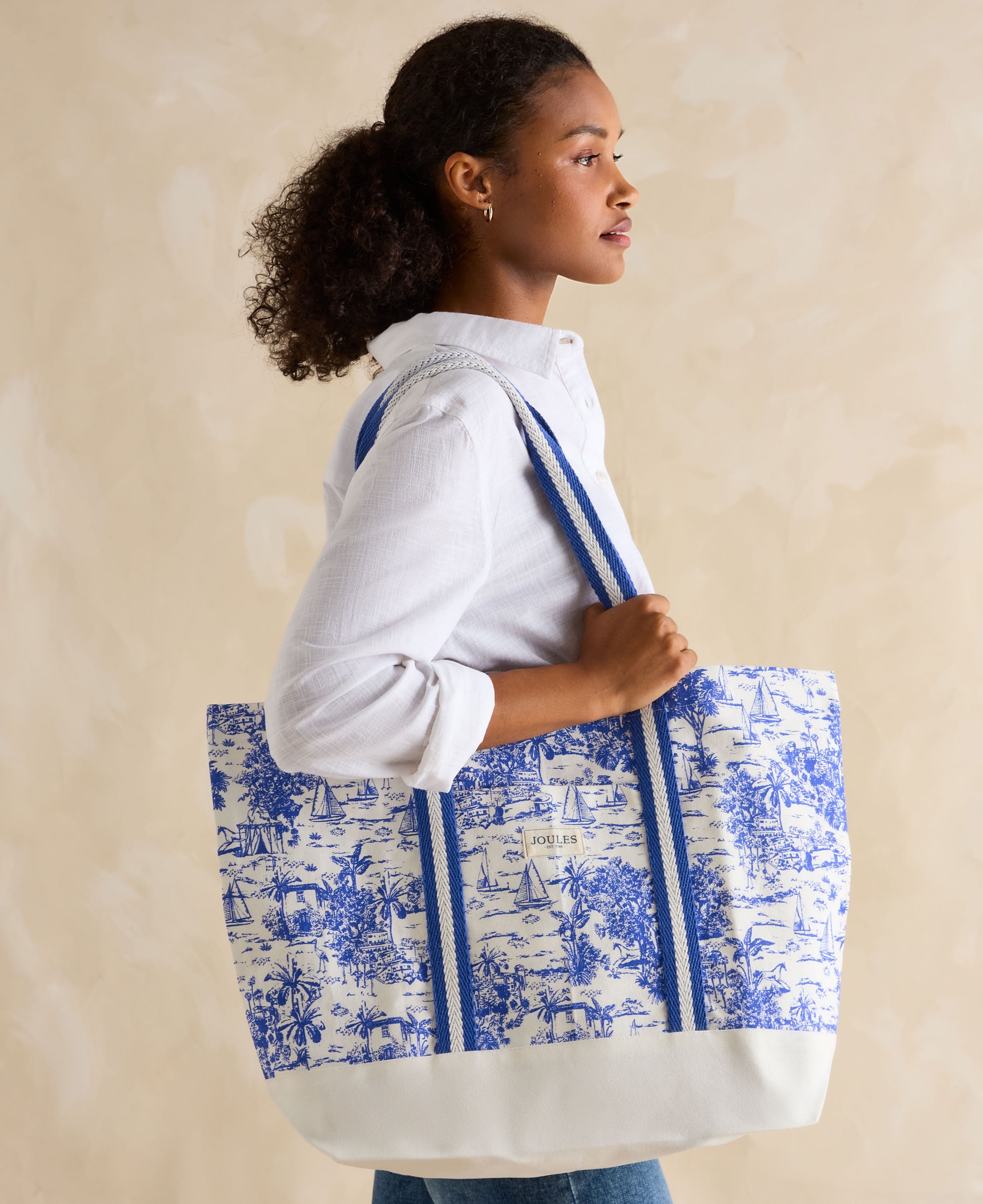 Promenade Bag - Blue Toile