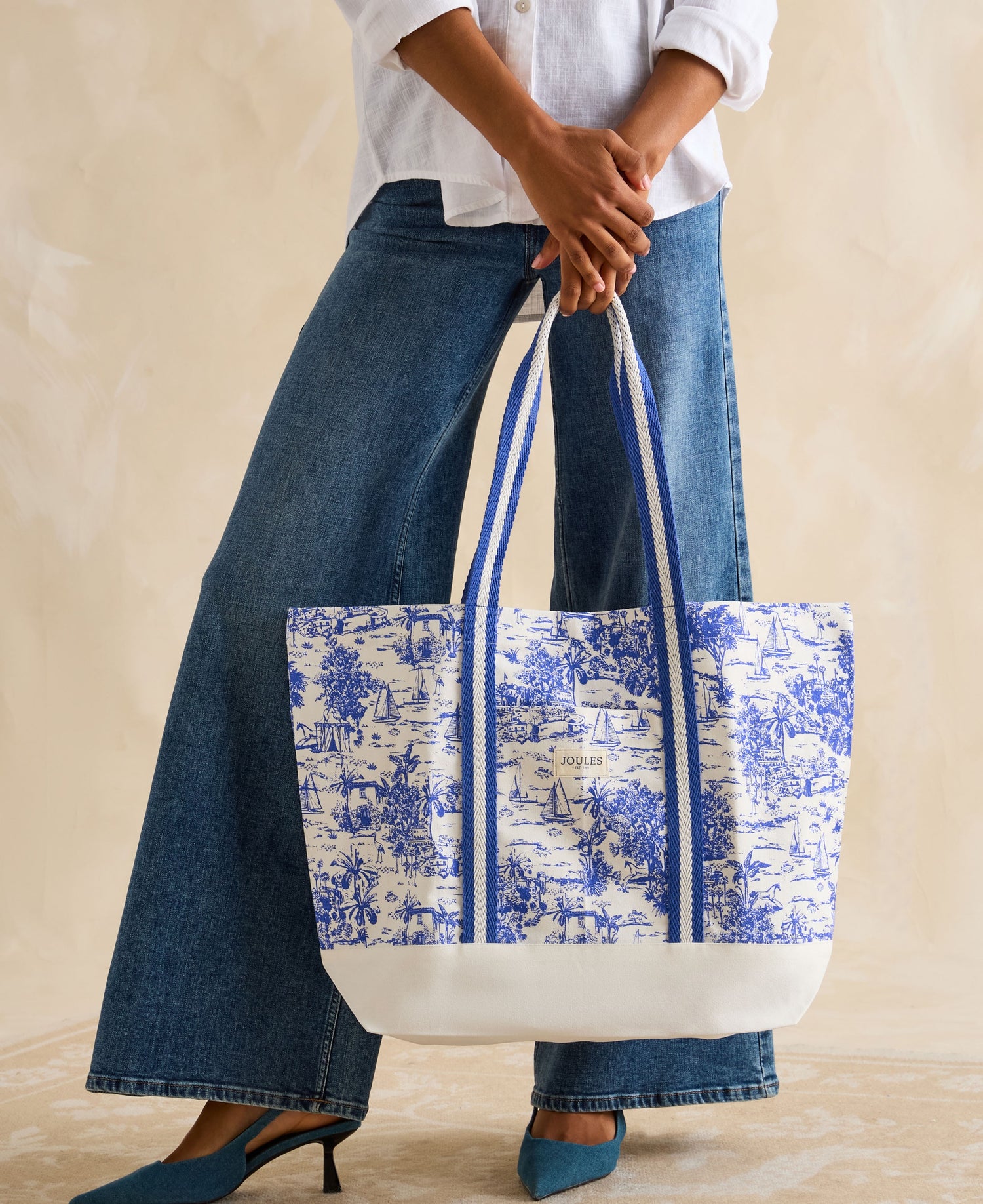 Promenade Bag - Blue Toile