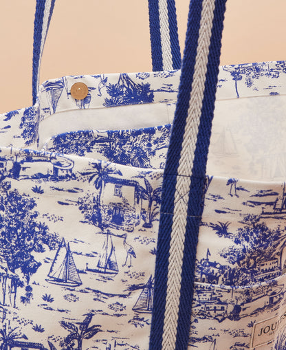 Promenade Bag - Blue Toile