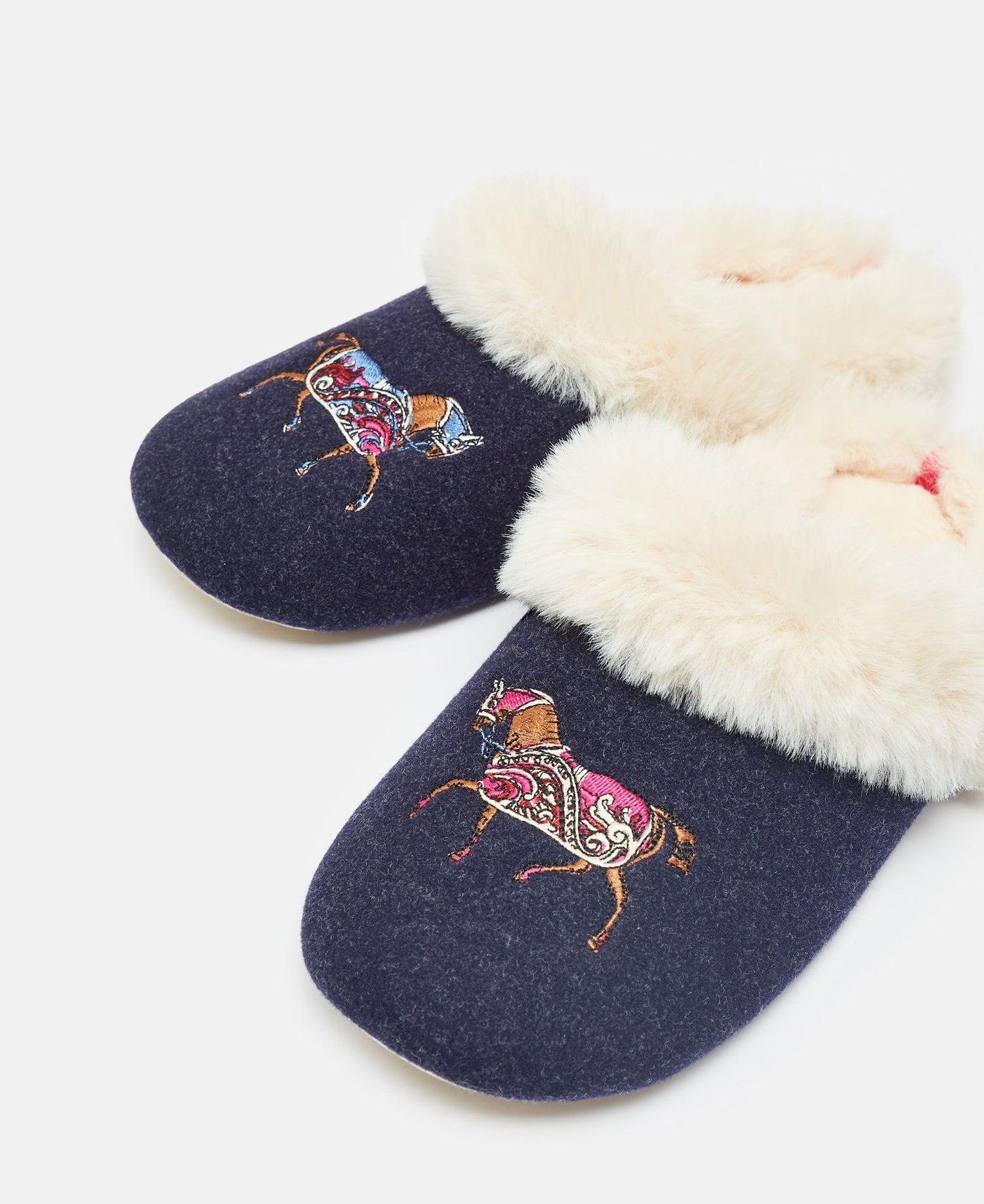 Slippet Luxe Slippers - Navy Horse