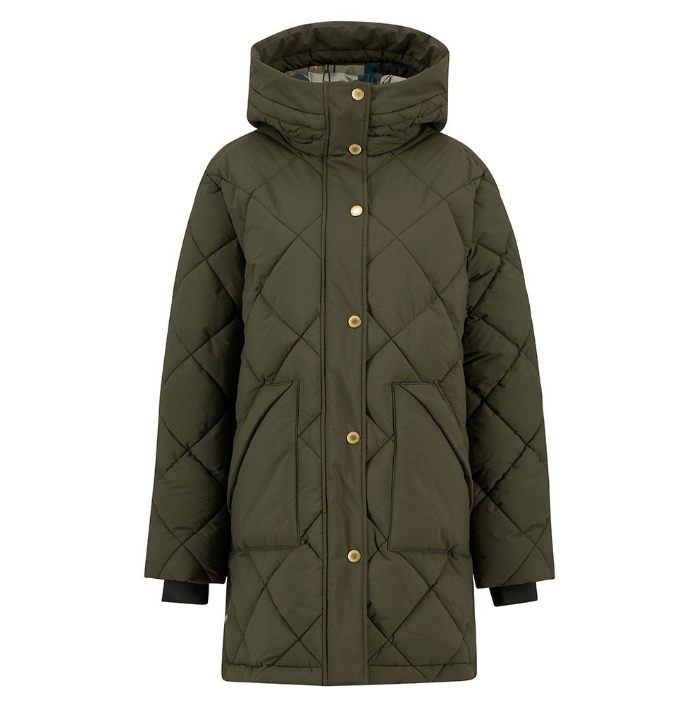 Kailyn Puffer Jacket - Olive/Ancient Tartan