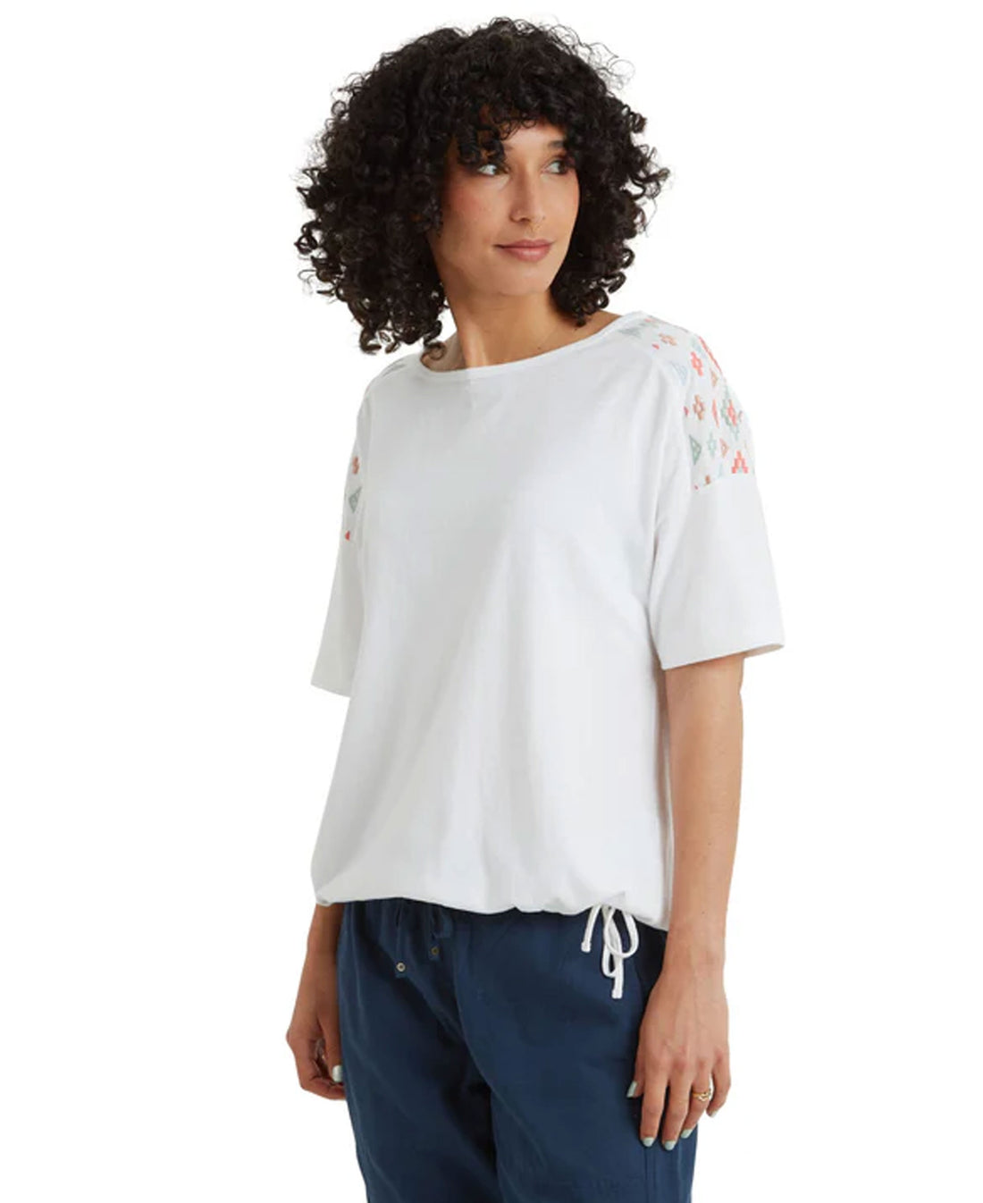 Kalindi Top - Katha White