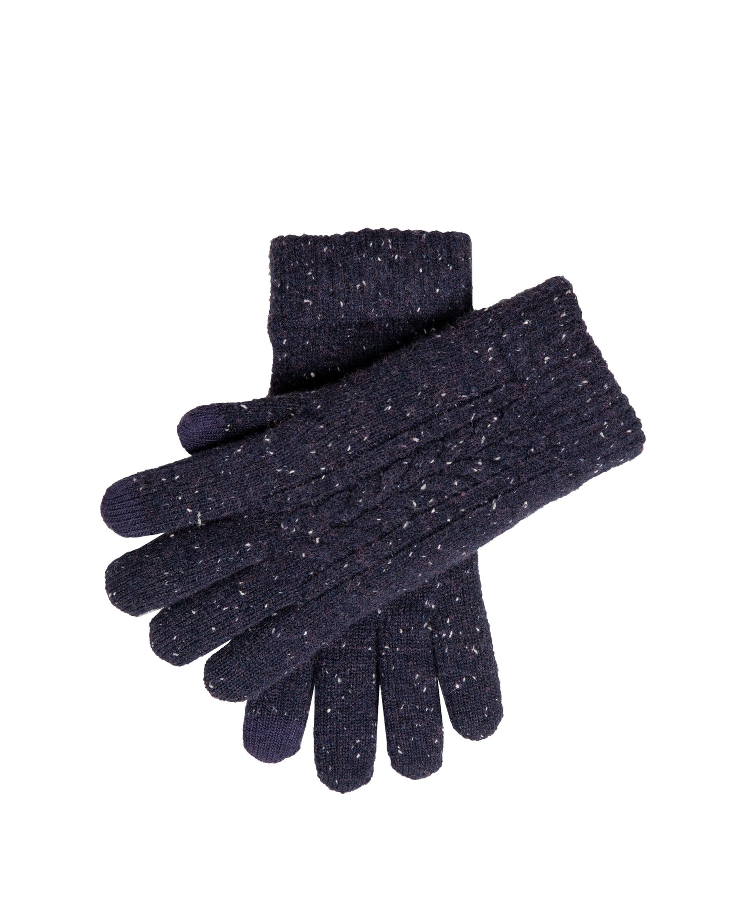 Lacock Cable Knit Gloves - Navy