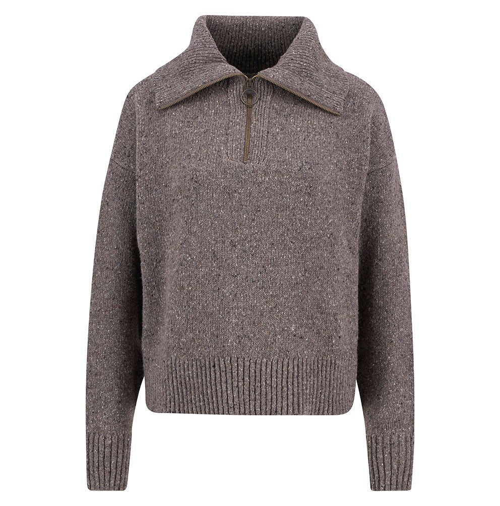Lavensdale Half Zip Knitted Jumper - Mink