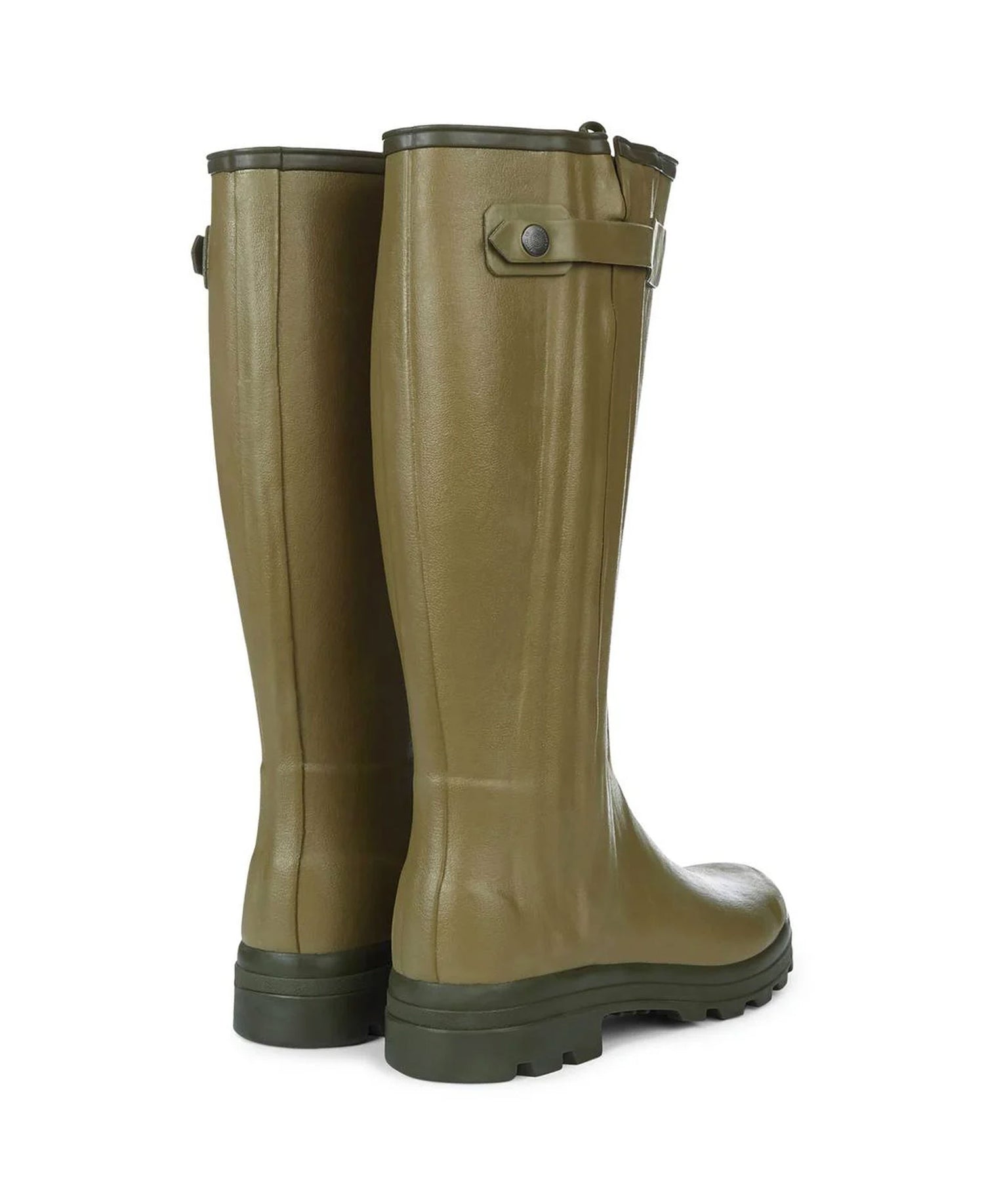 Chasseur Cuir Wellington Boots - Vert Vierzon