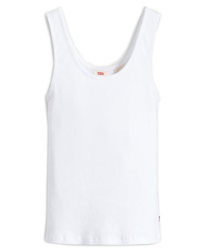 Essential Rib Tank Top - White