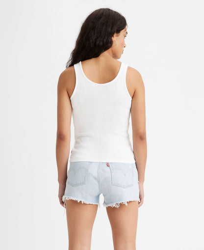 Essential Rib Tank Top - White