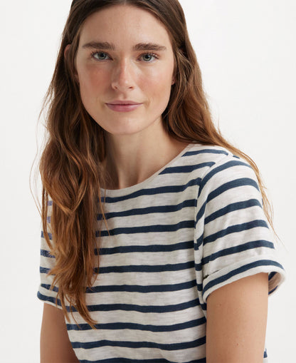 Margot Tee Captain Stripe - Peacoat Egret Blue