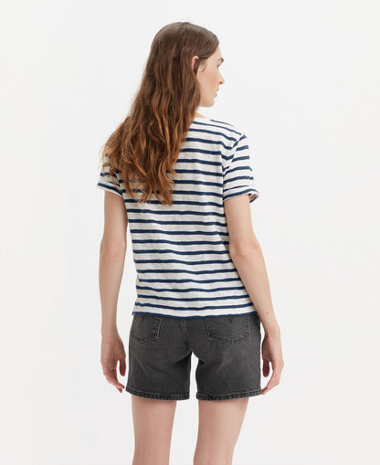 Margot Tee Captain Stripe - Peacoat Egret Blue