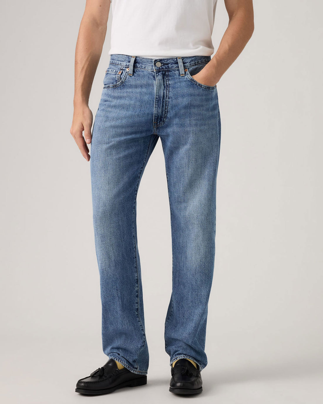 555 Relaxed Straight Jeans - Timeless Blues