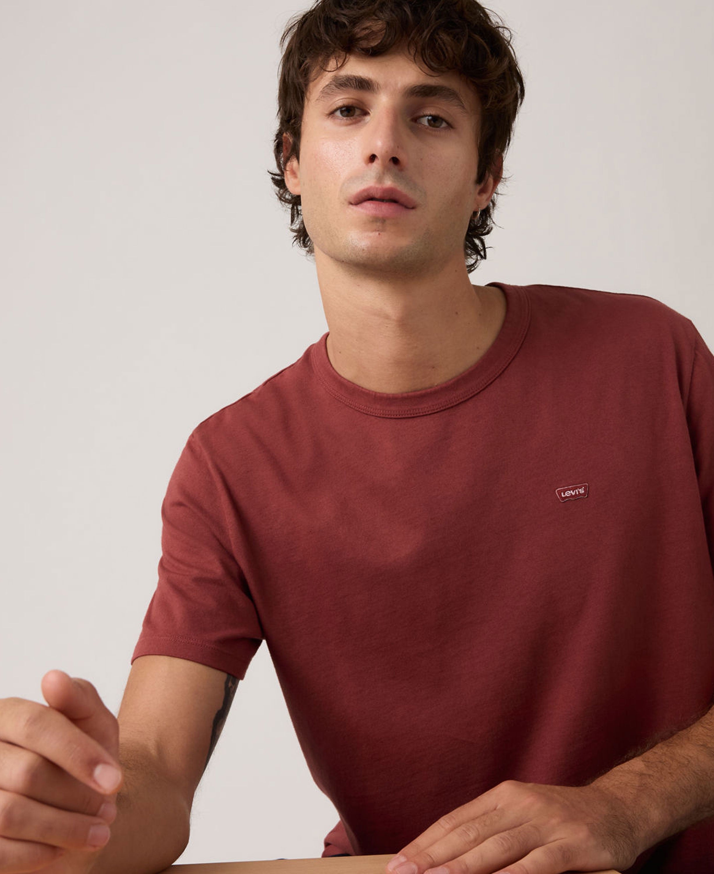 Icon Tee Garment Dye - Oxblood Red Garment