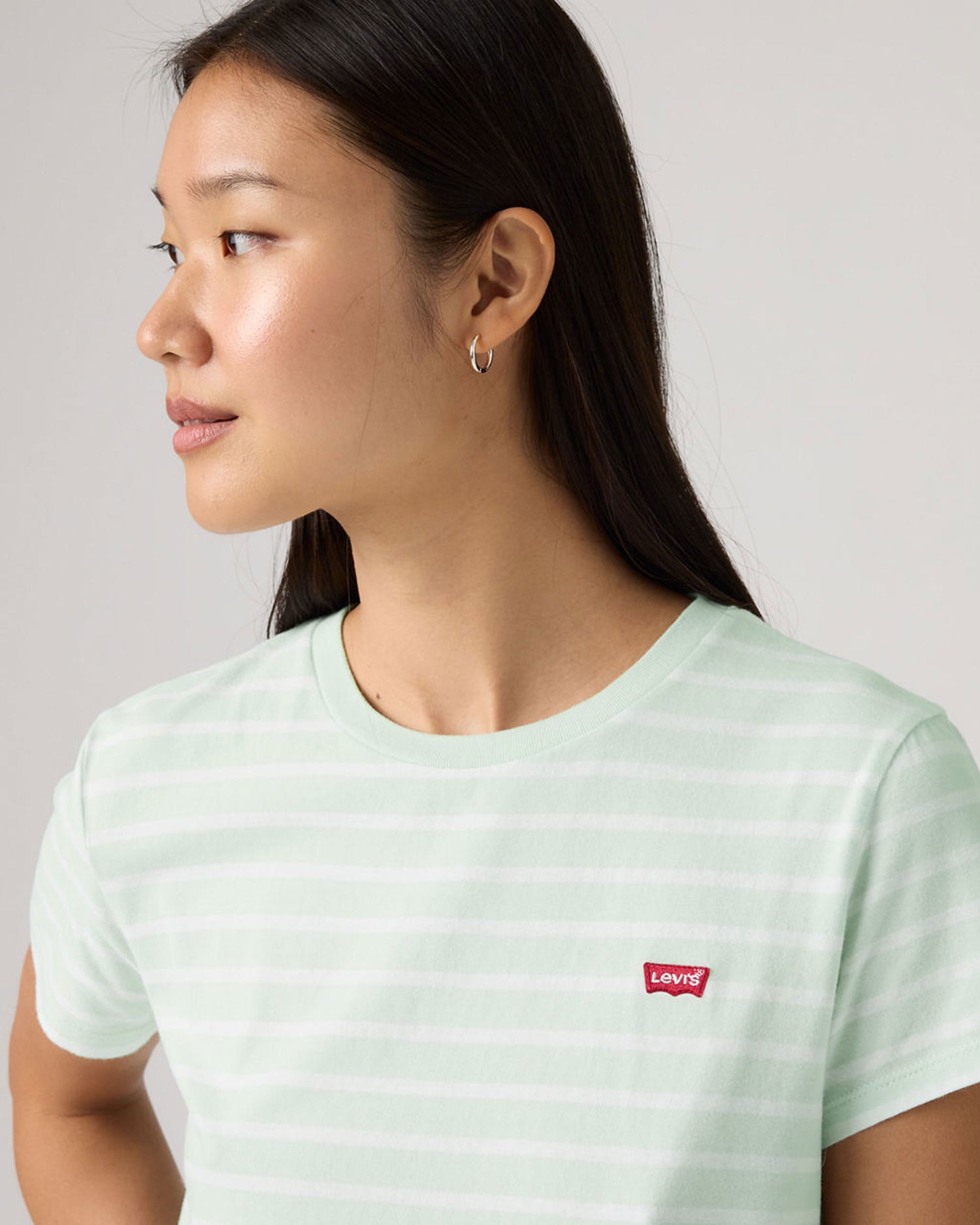 Perfect Tee - Emily Stripe Pale Blue