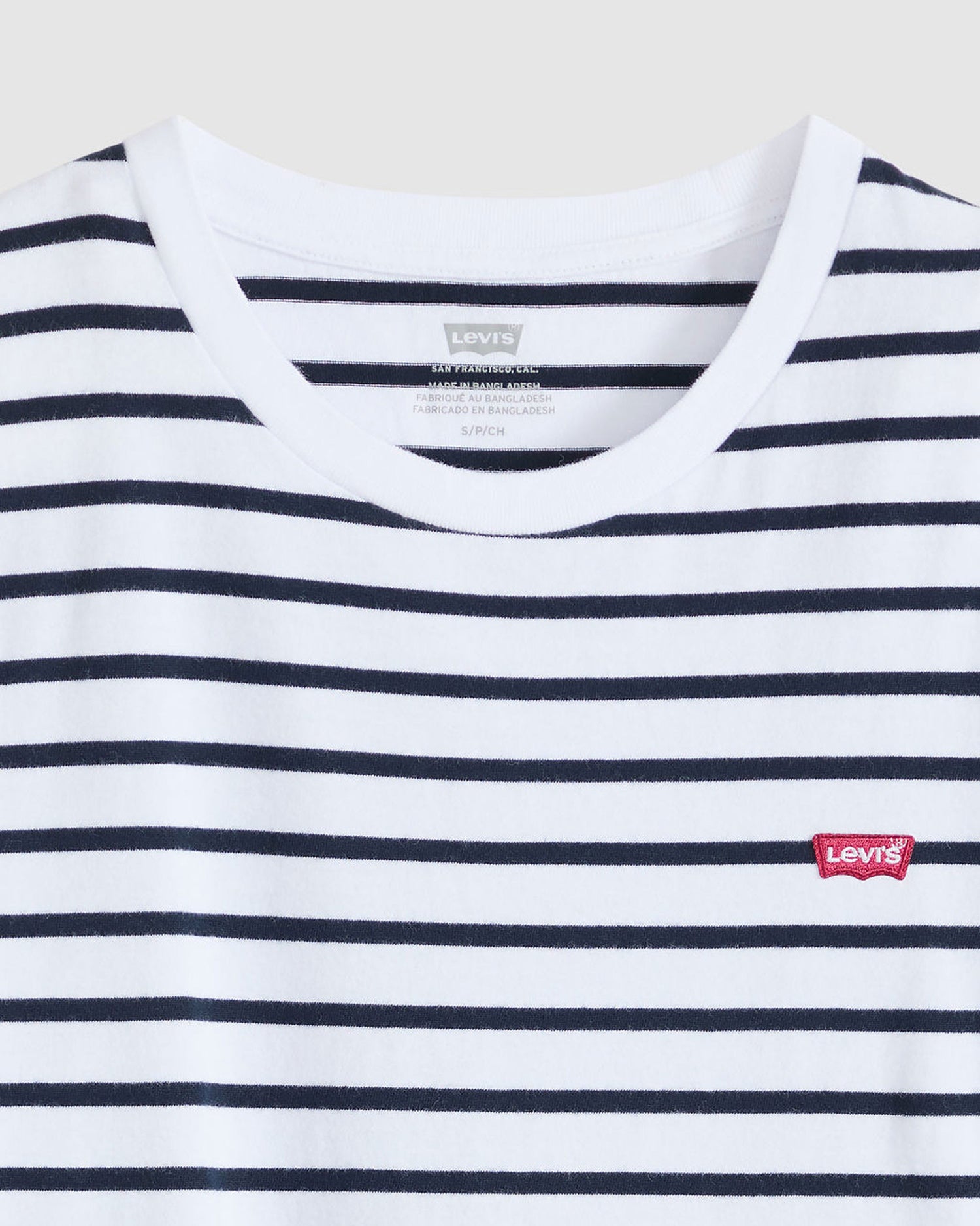 Perfect Tee Emily Stripe - Bright White Navy
