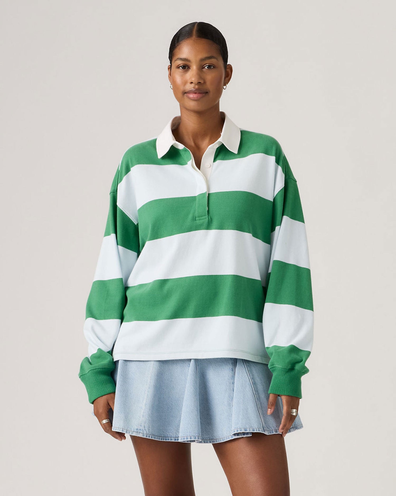 Reenie Rugby Long Sleeve Tee - Katie Stripe Country Air
