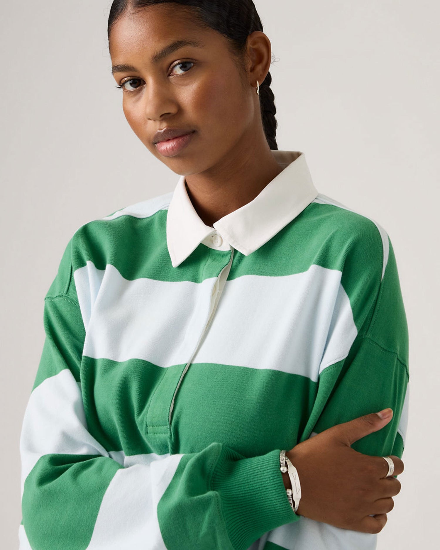 Reenie Rugby Long Sleeve Tee - Katie Stripe Country Air