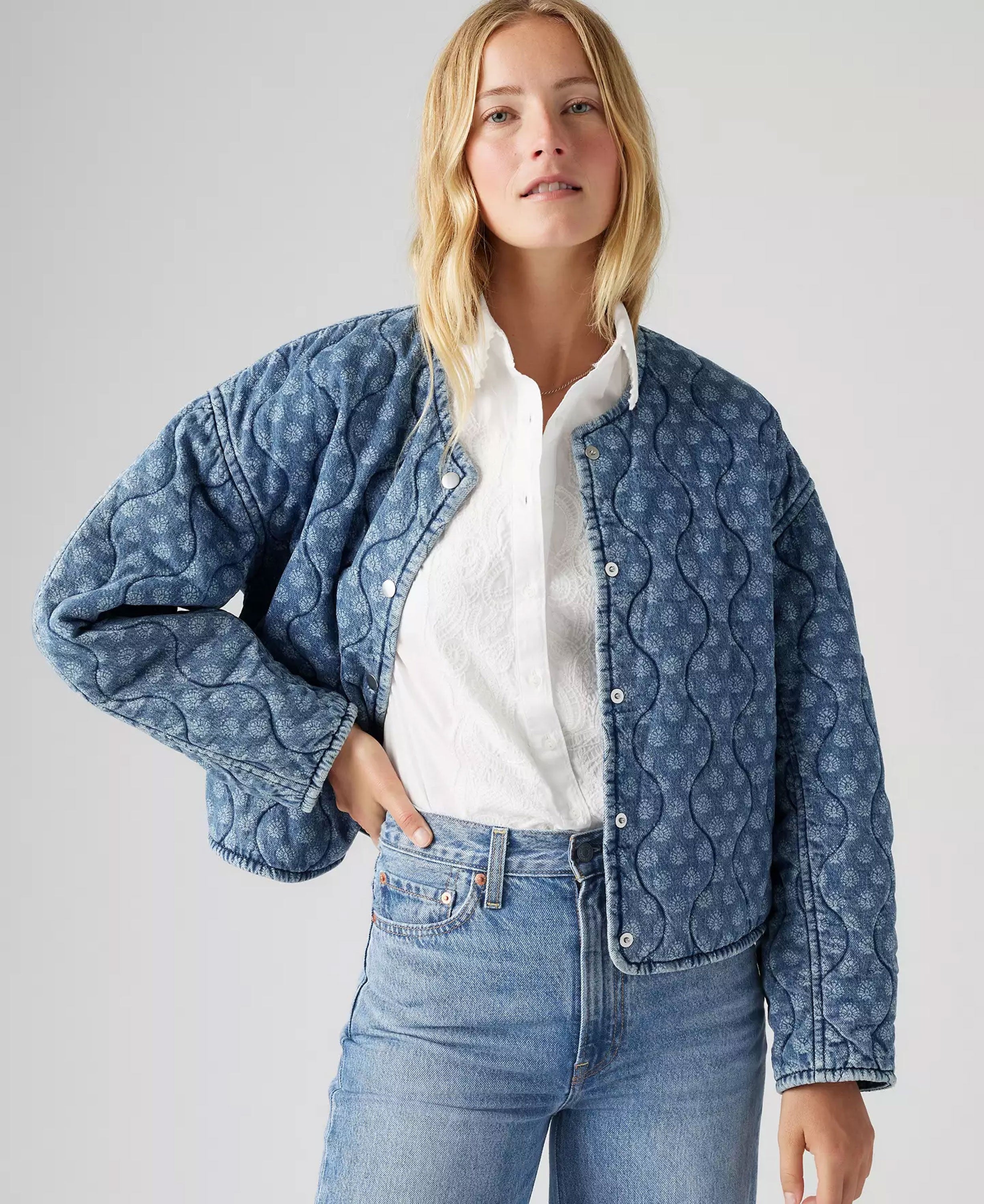 Rumer Quilted Liner Jacket - Faye Geo Denim