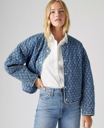 Rumer Quilted Liner Jacket - Faye Geo Denim