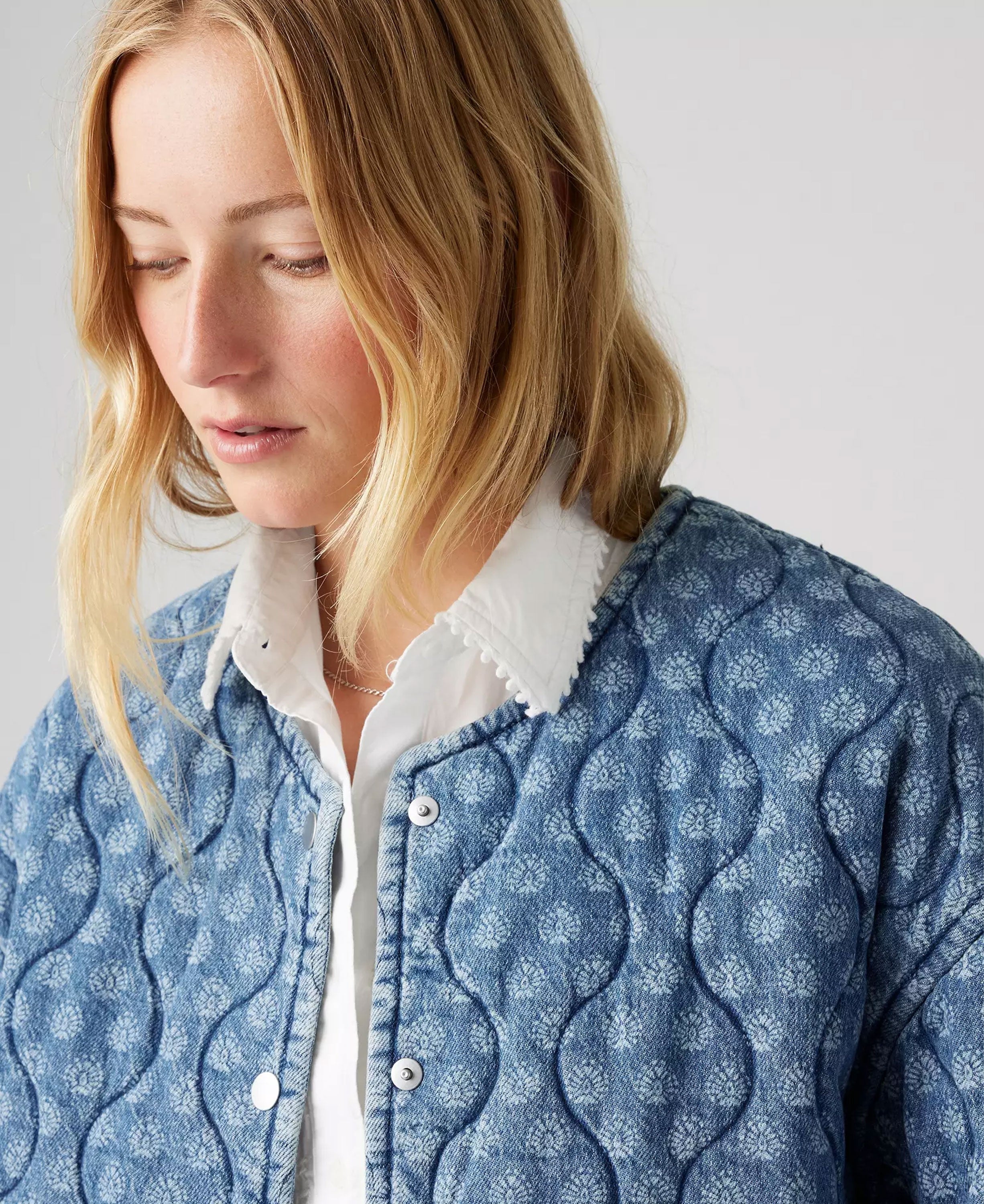 Rumer Quilted Liner Jacket - Faye Geo Denim
